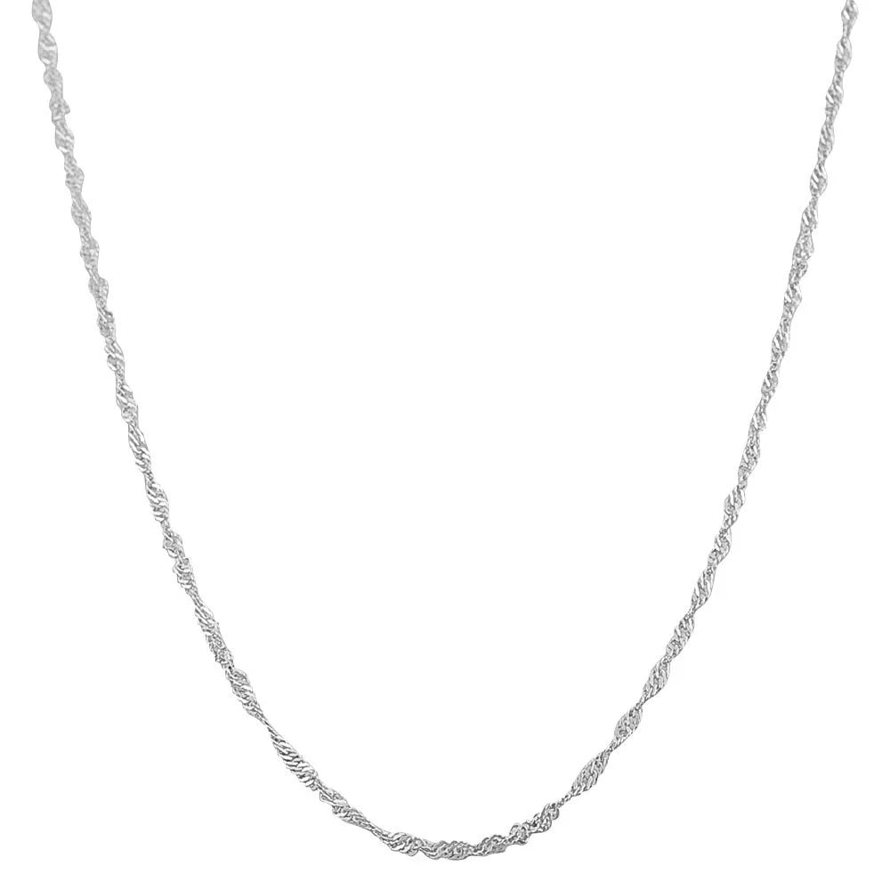 925 Sterling Silver Singapore Chain Necklace